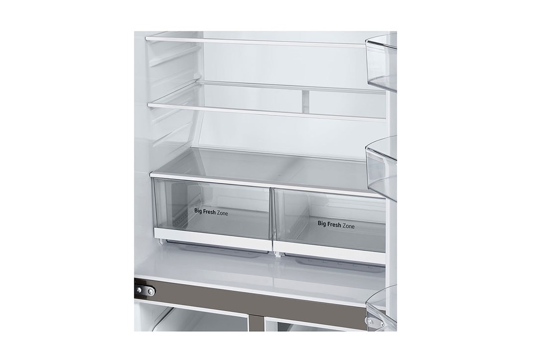 LG ثلاجة ابواب متعددة بسعة 464 لتر , لون سلفر ,Linear Cooling,تدفق هواء متعدد, detail view, GCB-334DFPL, thumbnail 5