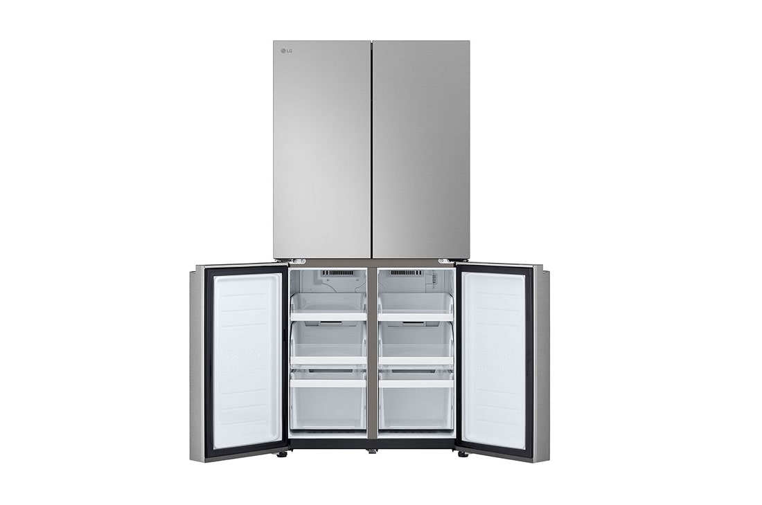 LG ثلاجة ابواب متعددة بسعة 464 لتر , لون سلفر ,Linear Cooling,تدفق هواء متعدد, Bottom door open, GCB-334DFPL, thumbnail 8
