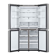 LG ثلاجة ابواب متعددة بسعة 464 لتر , لون سلفر ,Linear Cooling,تدفق هواء متعدد, front door open view , GCB-334DFPL, thumbnail 3