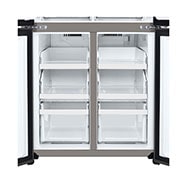 LG ثلاجة ابواب متعددة بسعة 464 لتر , لون سلفر ,Linear Cooling,تدفق هواء متعدد, Bottom view, GCB-334DFPL, thumbnail 4