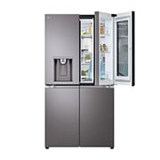 LG ثلاجة باب داخل باب بسعة اجمالية 705 لتر مع InstaView وتقنية +HygeineFRESH لون أسود, right open door open, GCX-274DFBC, thumbnail 2