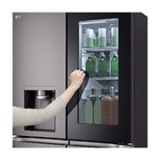 LG ثلاجة باب داخل باب بسعة اجمالية 705 لتر مع InstaView وتقنية +HygeineFRESH لون أسود, LED on, GCX-274DFBC, thumbnail 6