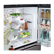 LG ثلاجة باب داخل باب بسعة اجمالية 705 لتر مع InstaView وتقنية +HygeineFRESH لون أسود, inside food, GCX-274DFBC, thumbnail 9