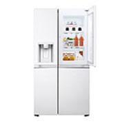 LG ثلاجة إل جي الباب بجانب الباب 611 لتر سعة فعلية ، تقنية ™UVnano، تقنية التبريد الطولي™، تقنية ™ThinQ لون أبيض, منظر أمامي مفتوح للطعام, GCJ-287GVW, thumbnail 8