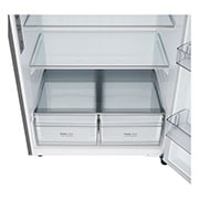 LG ثلاجة إل جي فريزر علوي 656 لتر سعة اجمالية  ، تقنية التبريد الخطي، تقنية ™ThinQ لون سلفر بلاتيني, Bottom detail, GRF-862BVLB, thumbnail 5