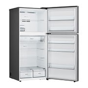 LG ثلاجة إل جي فريزر علوي 656 لتر سعة اجمالية  ، تقنية التبريد الخطي، تقنية ™ThinQ لون سلفر بلاتيني, Front open, GRF-862BVLB, thumbnail 10