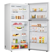 LG ثلاجة إل جي فريزر علوي 656 لتر سعة اجمالية  ، تقنية التبريد الخطي، تقنية ™ThinQ لون أبيض, left view, GRF-862BVWB, thumbnail 13