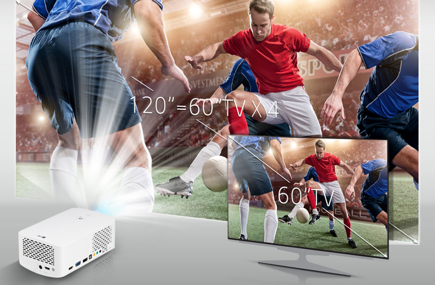 تجربة بصرية حتى مقاس 120 بوصة