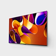 LG تلفزيون LG OLED evo AI G4 4K الذكي مقاس 77 بوصة المدعوم بجهاز التحكم AI Magic remote وتكنولوجيا الصوت Dolby Vision وواجهة webOS24 طراز عام 2024, صورة جانبية مائلة بزاوية لليسار لتلفزيون LG OLED evo TV،‏ OLED G4 على الحائط, OLED77G46LA, thumbnail 3
