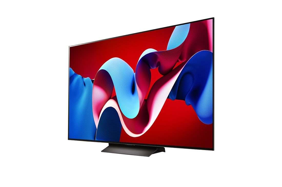 LG تلفزيون LG OLED evo AI C4 4K الذكي مقاس 65 بوصة المدعوم بجهاز التحكم AI Magic remote وتكنولوجيا الصوت Dolby Vision وواجهة webOS24 طراز عام 2024, صورة جانبية مائلة لليسار لتلفزيون LG OLED evo TV،‏ OLED C4, OLED65C46LA, thumbnail 4