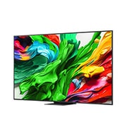 LG تلفزيون LG QNED evo AI QNED86 ‏86 بوصة MiniLED بدقة 4K و120Hz، ريموت سحري، نظام webOS25 إصدار 2025, صورة أمامية وجانبية لتلفزيون LG QNED evo AI QNED85 4K Smart TV تعرض أبعاد الطول والعرض والارتفاع والعمق., 86QNED86A6A, thumbnail 5