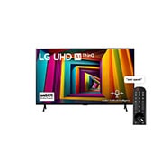 LG تلفزيون LG UHD UT90 4K الذكي مقاس 98 بوصة المدعوم بجهاز التحكم AI Magic remote وميزة HDR10 وواجهة webOS24 طراز عام 2024, front view with infill, 98UT90006LA, thumbnail 1