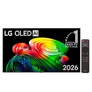 LG تلفزيون LG OLED AI B6 4K Smart TV 2026 مقاس 65بوصة, يتميز المنظر الأمامي لتلفزيون LG OLED AI B6، الذي تم طرحه في عام 2026، بإطار أسود رفيع، مع صورة حية ونحتية لأشكال متعددة الألوان ذات طبقات غنية تملأ الشاشة، إلى جانب شارة "تلفزيون OLED TV رقم 1 عالميً, OLED65B66LA, thumbnail 1