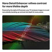 LG تلفزيون LG NANO 4K UHD AI NU85 Smart TV 2026 الذكي مقاس 55بوصة, يعرض LG NANO 4K UHD AI NU85 المزود بتقنية Nano Detail Enhancer صورة ريشة، مدعومًا بمعالج alpha AI الذي يكتشف التفاصيل الدقيقة لتحسين التباين والعمق وتقديم صورة 4K أكثر وضوحًا وثلاثية الأبعاد., 55NU850B6LA, thumbnail 3
