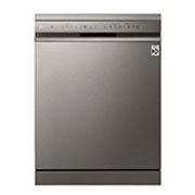 LG غسالة صحون إل جي ™QuadWash ، لون فضي بلاتيني إعداد المكان 14، تقنية EasyRack™ Plus، محرك الدفع المباشر، تقنية ThinQ, DFB425FP, thumbnail 1