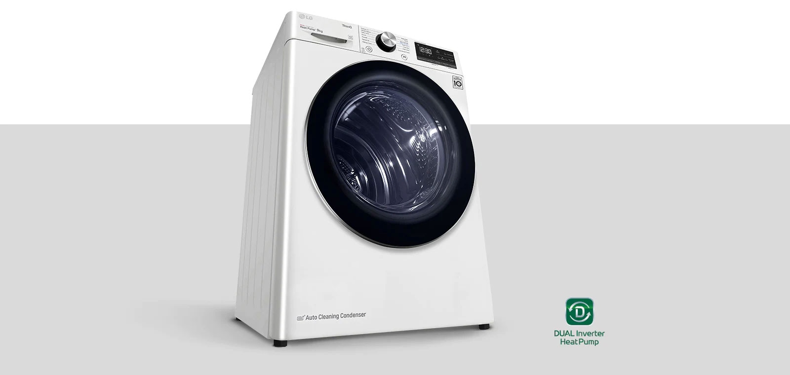 DUAL Inverter Heat Pump™ Dryer product image with logo