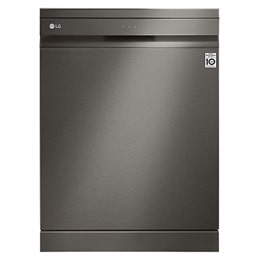 غسالة صحون إل جي بالبخار ™QuadWash ،إعداد المكان14، تقنية EasyRack™ Plus ، محرك الدفع المباشر، تقنية ThinQ, لون أسود ستانلستيل