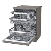 LG غسالة صحون إل جي بالبخار ™QuadWash ،إعداد المكان14، تقنية EasyRack™ Plus ، محرك الدفع المباشر، تقنية ThinQ, لون أسود ستانلستيل, DFB325HD, thumbnail 7
