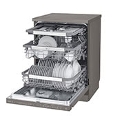 LG غسالة صحون إل جي بالبخار ™QuadWash ،إعداد المكان14، تقنية EasyRack™ Plus ، محرك الدفع المباشر، تقنية ThinQ, لون أسود ستانلستيل, DFB325HD, thumbnail 8