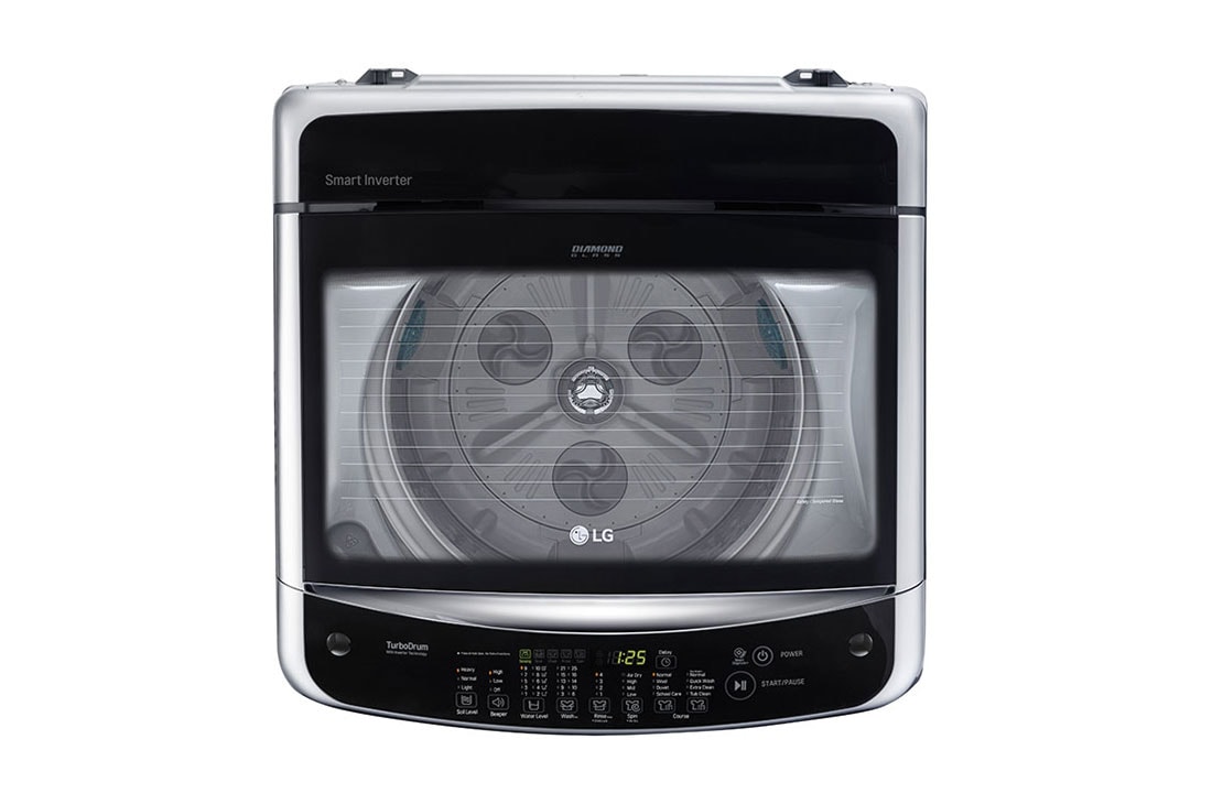 LG غسالة ال جي تحميل العلوي بسعة 16 كيلو محرك العاكس الذكي، التشخيص الذكي™, لون فضي, T1688NEHTE, thumbnail 9