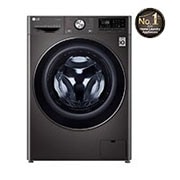 LG غسالة تحميل أمامي بسعة 10.5 كغ ومحرك الدفع المباشر بالذكاء الاصطناعي، بخار، لون أسود, WV9142BRP, thumbnail 1