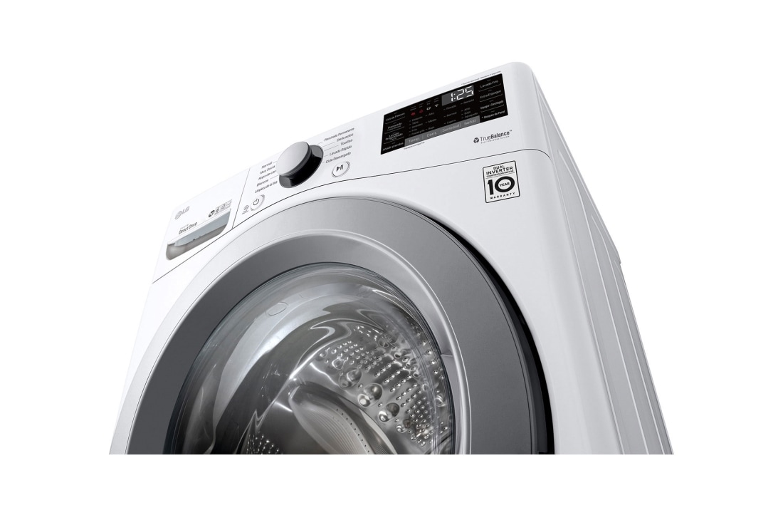 LG غسالة ونشافة بسعة 10/18 كغ وتقنية محرك الدفع المباشر والبخار لون أبيض, WDV1902WRV, thumbnail 11