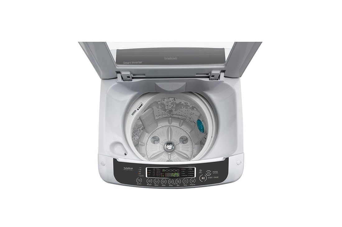 LG غسالة تحميل علوية 13 كغم لون سلفر تشخيص ذكي وتوفير الطاقة مع التحكم الذكي في العاكس, T1499NEHTF1, thumbnail 4