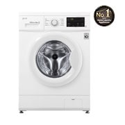 LG غسالة تحميل أمامي بسعة 8 كغ ومحرك الدفع المباشر، ستة حركات، لون أبيض, غسالة تحميل أمامي بسعة 8 كغ ومحرك الدفع المباشر، ستة حركات،  لون أبيض, WJ1408NTP, thumbnail 1