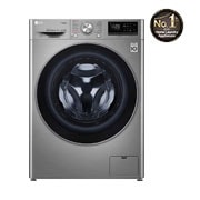 LG غسالة تحميل أمامي بسعة 9 كغ ومحرك الدفع المباشر بالذكاء الاصطناعي، بخار، لون فضي, F4V5VYP2T, F4V5VYP2T, thumbnail 1