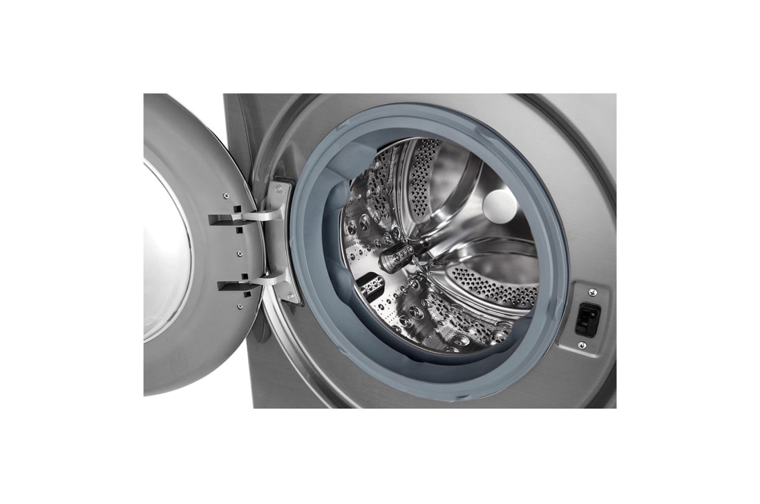 LG غسالة تحميل أمامي بسعة 9 كغ ومحرك الدفع المباشر بالذكاء الاصطناعي، بخار، لون فضي, F4V5VYP2T, F4V5VYP2T, thumbnail 5