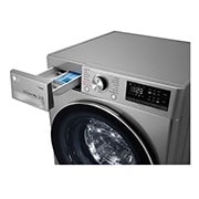 LG غسالة تحميل أمامي بسعة 9 كغ ومحرك الدفع المباشر بالذكاء الاصطناعي، بخار، لون فضي, F4V5VYP2T, F4V5VYP2T, thumbnail 6