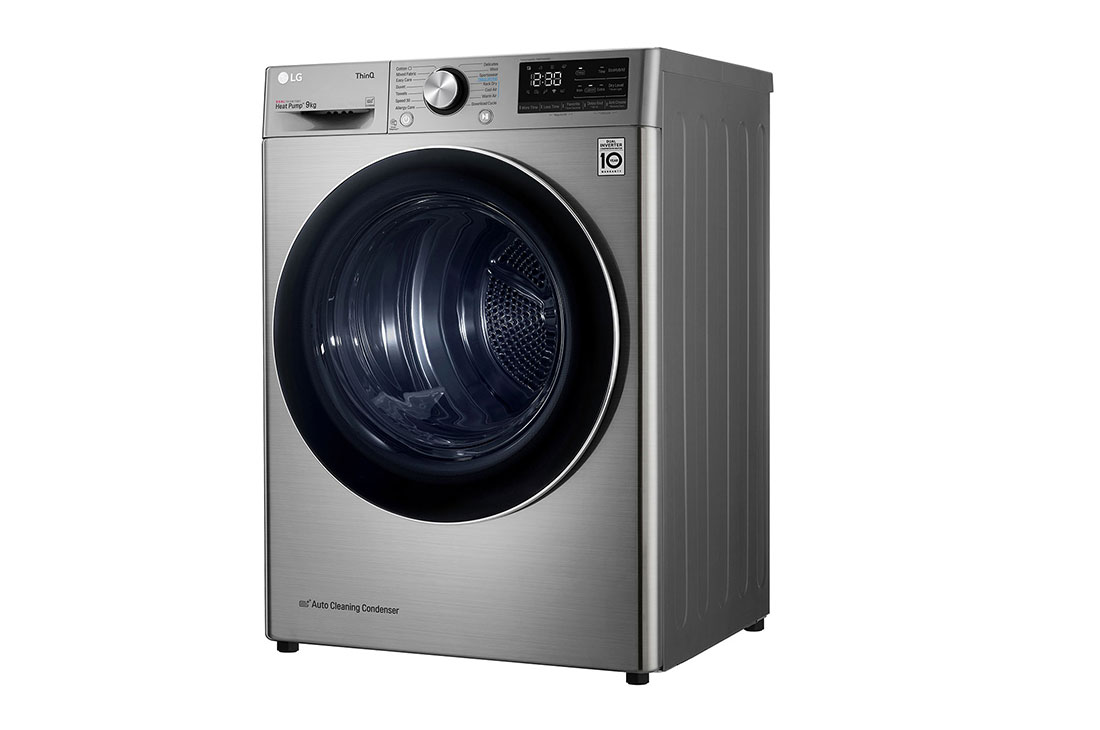 LG نشافة  توفير الطاقة بالمضخة الحرارية 9كغم لون فضي, الجهة اليسرى, RH1077SVK, thumbnail 11