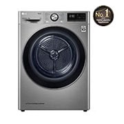 LG نشافة  توفير الطاقة بالمضخة الحرارية 9كغم لون فضي, الجهة الأمامية, RH1077SVK, thumbnail 1