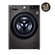 LG غسالة ونشافة بسعة 6/9 كغ وتقنية محرك الدفع المباشر بالذكاء الاصطناعي والغسيل السريع لون أسود, F4V9VCP2E, F4V9VCP2E, thumbnail 1