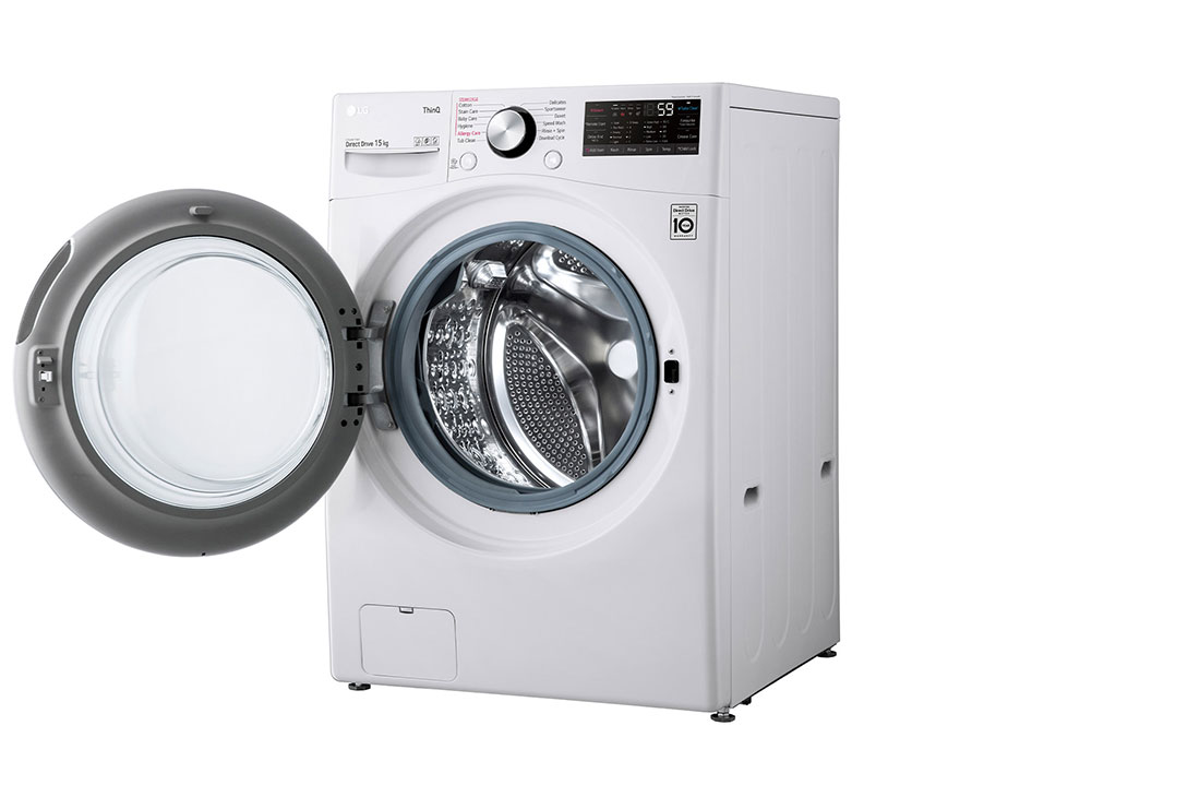 LG غسالة بسعة 15 كغ وتقنية محرك الدفع المباشر بالذكاء الاصطناعي والبخار لون أبيض, WL91H02PN, WL91H02PN, thumbnail 12