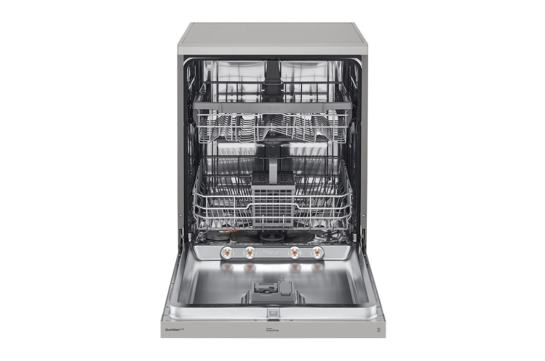 LG غسالة صحون إل جي بالبخار ™QuadWash  ، لون فضي بلاتيني, طقم 14، تقنية EasyRack™ Plus، محرك الدفع المباشر، تقنية ThinQ, DFC532FP, DFC532FP, thumbnail 2