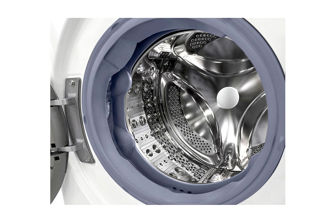 LG غسالة ونشافة بسعة 7/10.5 كغ وتقنية محرك الدفع المباشر بالذكاء الاصطناعي والغسيل السريع لون أبيض, drum detail, F4V9RCP2W, thumbnail 4