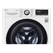 LG غسالة ونشافة بسعة 7/10.5 كغ وتقنية محرك الدفع المباشر بالذكاء الاصطناعي والغسيل السريع لون أبيض, Front detail, F4V9RCP2W, thumbnail 6