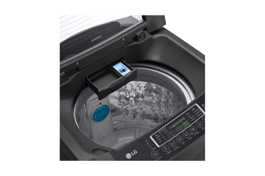 LG غسالة تعبئة علوية بسعة 16 كغ و محرّك الدفع المباشر بالذكاء الاصطناعي و لون أسود, T1685NEHT2, thumbnail 11