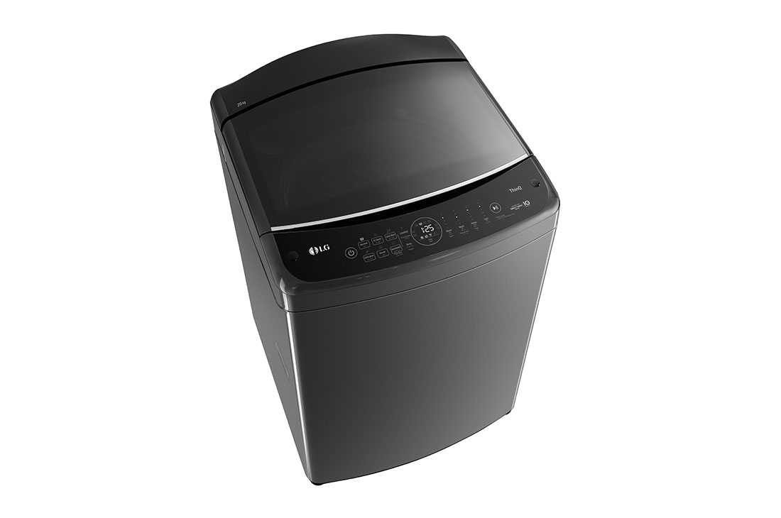 LG غسالة LG تحميل علوي سعة 20 كجم، مزودة بتقنية AIDD، وTurbo wash3D، وTruboDrum, Left Top Perspective view, T20H7EHHT2, thumbnail 11