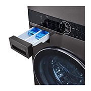 LG غسالة ونشافة تحميل أمامي ™LG WashTower مع لوحة تحكم مركزية ، لون أسود ستانليس، 13 كجم غسالة و 10 كجم نشافة, detergent tray view, WT1310BRP, thumbnail 4