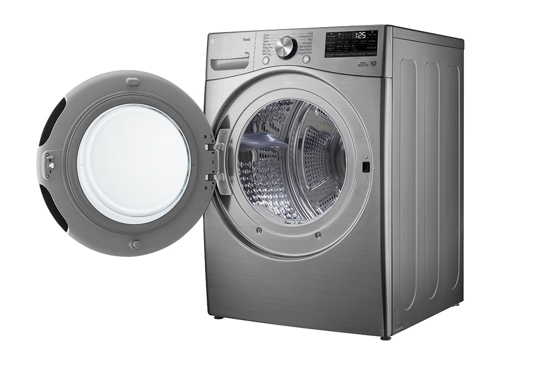 LG مجففة ملابس بسعة 18كغ بالمضخة الحرارية ,الفلتر المزدوج , تجفيف بالاستشعار والتحكم الذكي , مصباح الوعاء الداخلي, RH18U8EVCW, thumbnail 12