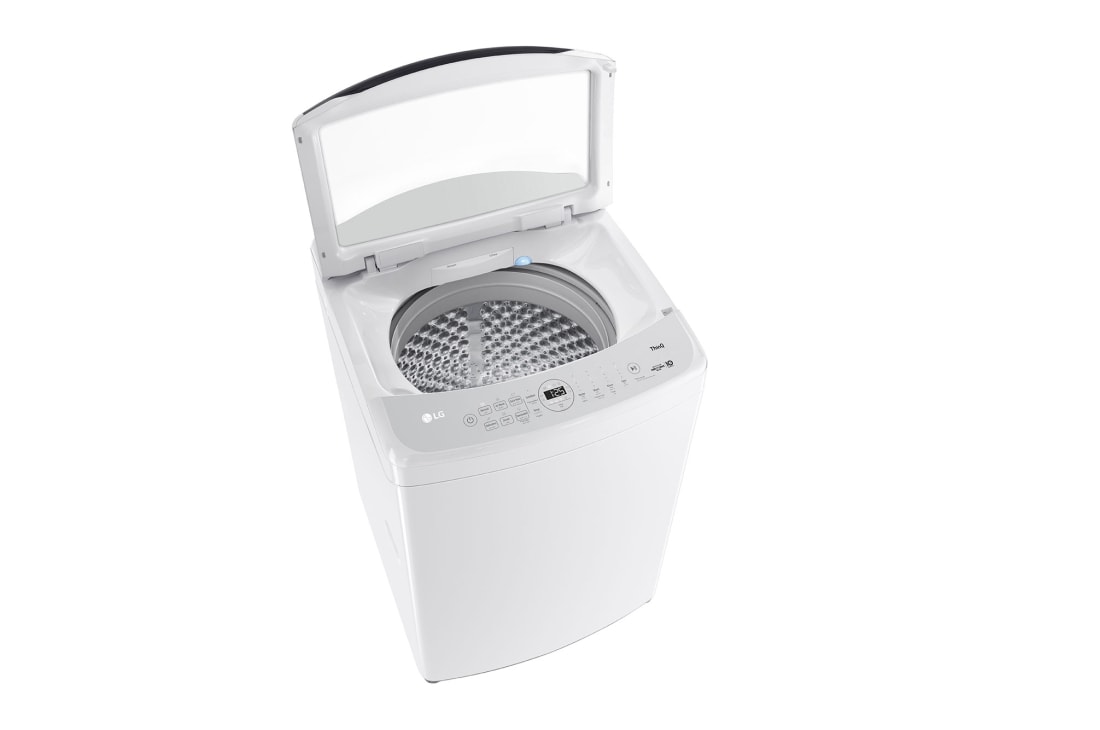 LG غسالة تحميل علوي بسعة 20كغ لون ابيض ,ThinQ™ , Turbo Drum, top view door open, T20H7EHHTW, thumbnail 11