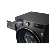LG غسالة تعبئة أمامية بسعة 11 كغ , AI DD,  +Steam  ™,لون اسود, left tray open, WR9011PBG, thumbnail 6
