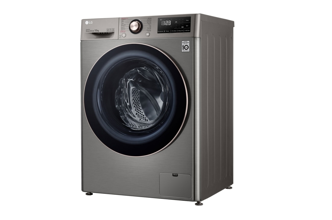 LG غسالة تعبئة أمامية بسعة 10 كغ , تقنية ,  ™Steam,لون سلفر, right side, WR3210PRG, thumbnail 12