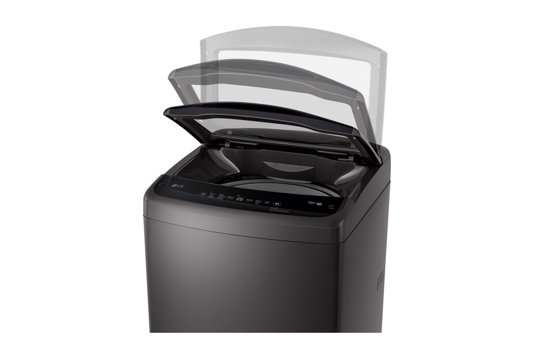 LG غسالة تحميل علوية بسعة 16 كغ ومحرك Smart Inverter، خاصية التشخيص الذكي، لون أسود, top load open, T16V1NDHT7, thumbnail 5