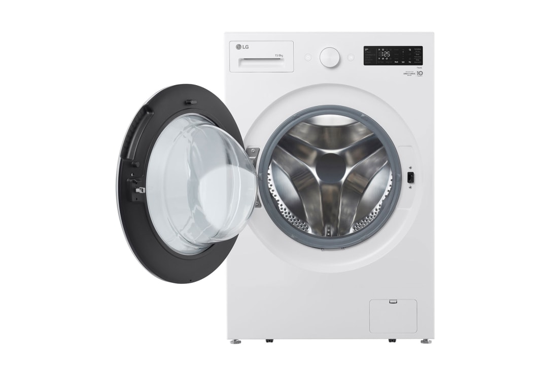 LG غسالة ونشافة ملابس بسعة 15 /8 كغ ومحرك الدفع المباشر، خاصية التشخيص الذكي، لون ابيض, wm, WDN1508WRP, thumbnail 2