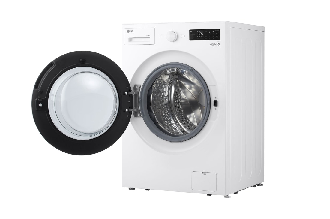 LG غسالة ونشافة ملابس بسعة 15 /8 كغ ومحرك الدفع المباشر، خاصية التشخيص الذكي، لون ابيض, wm, WDN1508WRP, thumbnail 10