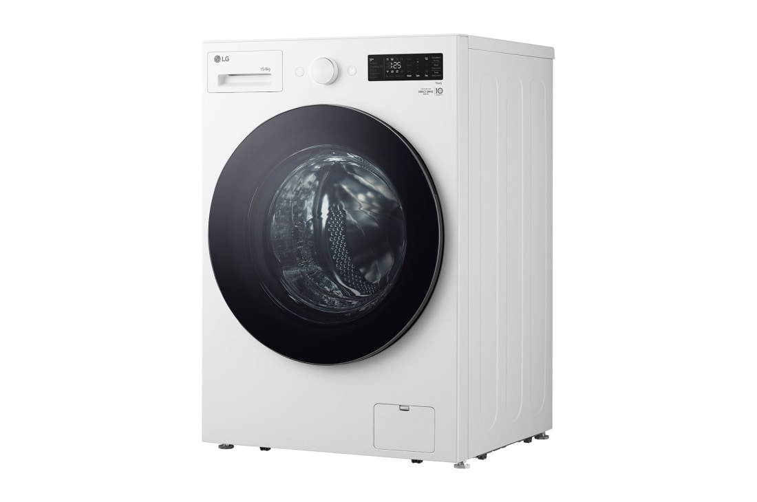 LG غسالة ونشافة ملابس بسعة 15 /8 كغ ومحرك الدفع المباشر، خاصية التشخيص الذكي، لون ابيض, wm, WDN1508WRP, thumbnail 11