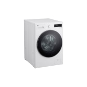 LG غسالة ونشافة ملابس بسعة 20/10 كغ ومحرك الدفع المباشر، خاصية التشخيص الذكي، لون أبيض لامع, LEFT Side light on, WDN2010WRP, thumbnail 10